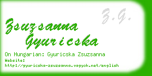 zsuzsanna gyuricska business card